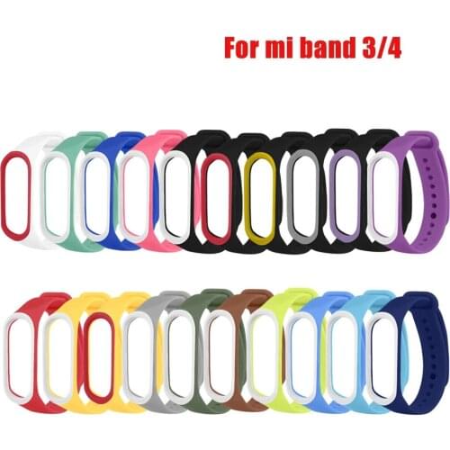 10Colors Smart Band Strap for Xiaomi Mi band 4 3 Strap Silicone Replacement Wrist Strap For Miband 4 3 Bracelet Watch Strap