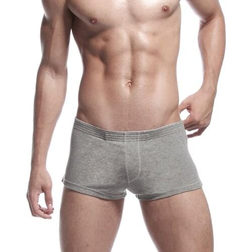 SEOBEAN mens cotton boxer underwear lounge shorts pajama home pants pyjama shorts men Tracksuit Inner U bag lined cortos hombre