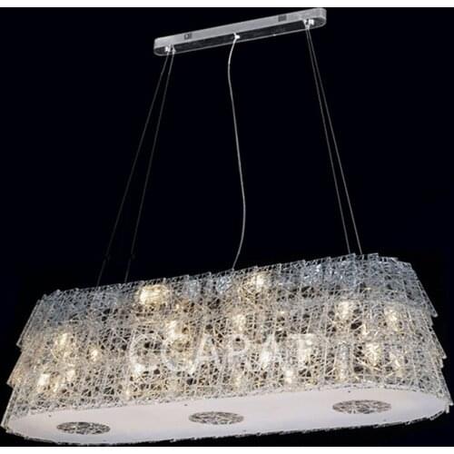 Postmodern Light Luxury Simple Long Chandelier Restaurant Bar Counter Villa Living Room Bedroom Creative Crystal Chandelier