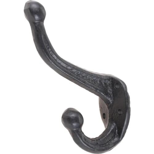 Antique Rustic Cast Iron Wall Mounted Coat Hooks Modern Farmhouse Hanger Hook for Hanging Coats Bag Hats Towels Black 105*69mm