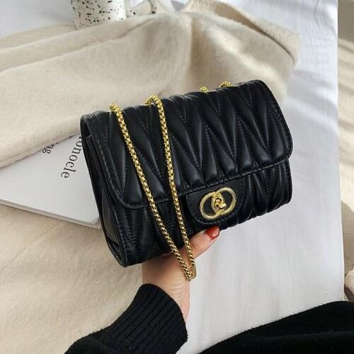 Flap chain bag women bag pu leather handbags purse hand clutch sac a main femme shoulder bags for women 2020 new luxury handbags