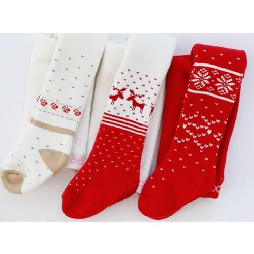 Tonytaobaby New Winter Girls' New Years Red Childrens Pantyhose