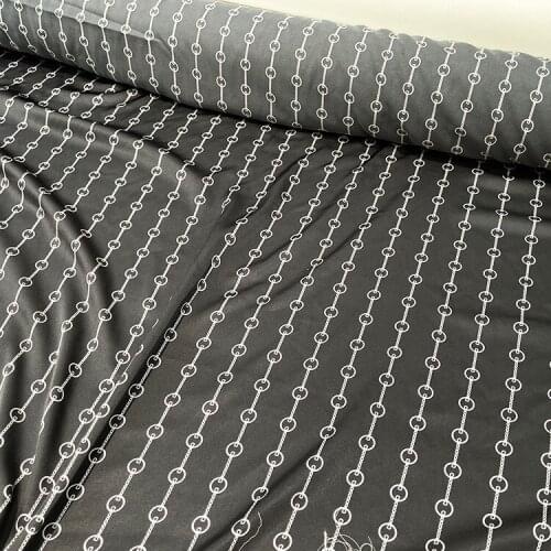 Spring and summer plain weave 100% polyester stretch satin digital cartoon printing peach heart black printed fabric by the yard