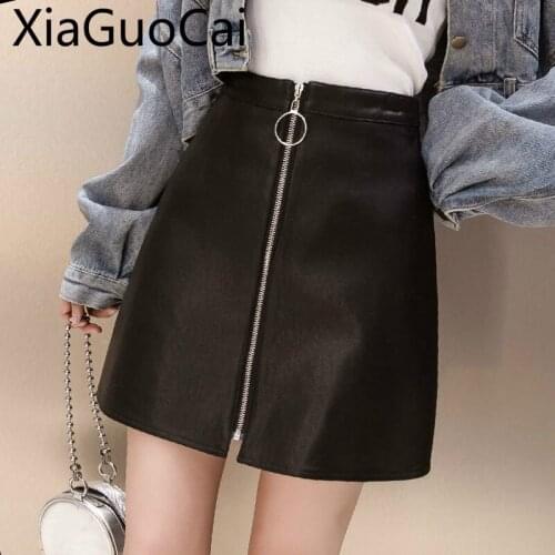 XiaGuoCai Women's Leather Skirts
