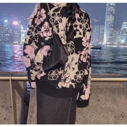 Jacquard Sweater Women Autumn Winter Korean Style O-neck Loose Knit Female Pullovers Sweet Casual Warm Jumpers Tops 2020