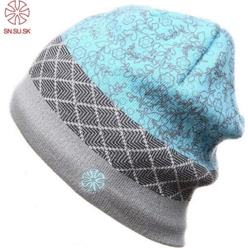 SN.SU.SK Winter Brand Warm Caps Snowboard Winter Hats Skating Lot Skullies Beanies Ski Hat For Men Women Hip Hop Cap