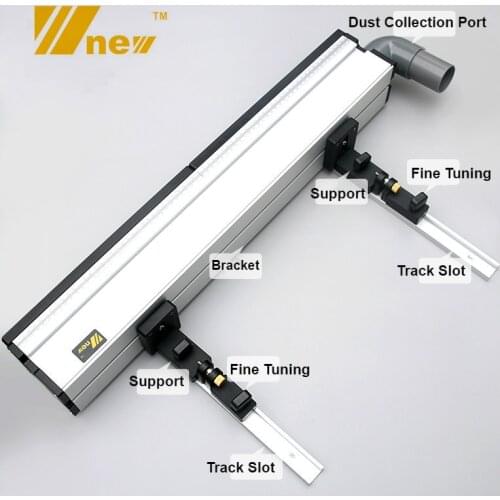 1 Set Woodworking Aluminium Profile Fence with Sliding Brackets Tools for Wood Work RouterTable Saw Table DIY Workbenches