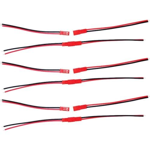 10pair 100mm JST Male Female Connector Wire 22AWG for RC Plane Car LiPo Battery 20%Off