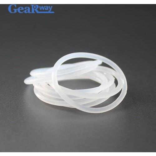 20pcs Silicon O Ring Seals Food Grade O Ring Gasket 3.1mm Thickness Translucent 31/32/33/48/49/50mm OD VMQ Rubber O Ring