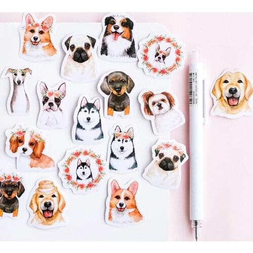 45 Pcs/lot Cute Dog Animal Sticker Decoration DIY Scrapbooking Sticker Stationery Kawaii Diary Label Sticker