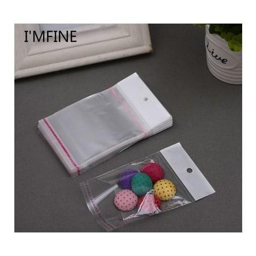 8*20CM Transparent Self-sealed plastic bags Gift packaging for jewelry self-adhesive bag reusable cellophane plastic bag 500PCS