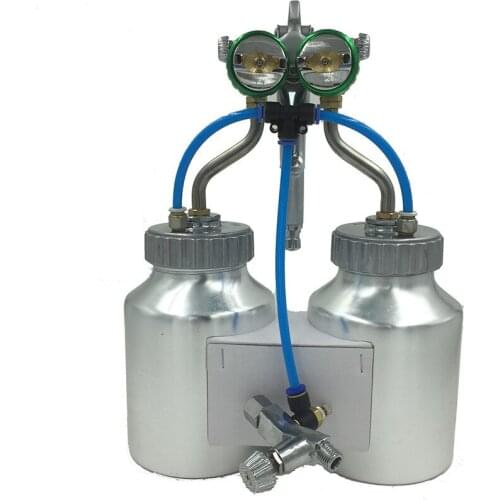 SAT1200 High Pressure Airbrush Car Paint Spray Double Nozzle 1.3mm Pneumatic Paint Gun Silver Mirror Chrome Plate Air Spray Gun