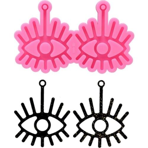 Shiny Fish Bone/Eyes Shape Earrings Epoxy Resin Mold Keychain Silicone Mould A0NF