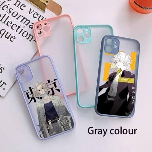 Tokio Revengers Mikey Phone Case For IPhone 12 11 Pro Max XR XS Max X SE2 6s 7 8 PlusHard Shockproof Gray Case