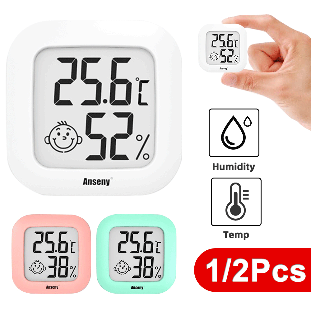 Mini LCD Digital Thermometer Hygrometer Indoor Room Electronic Temperature Humidity Meter Sensor Gauge Weather Station for Home