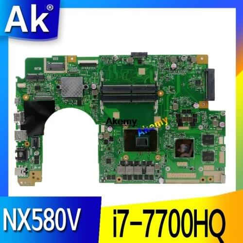 For Asus Flying fortress NX580 NX580V NX580VD NX580VN laptop Motherboard Mainboard with GTX 1050 Graphics card i7-7700HQ cpu