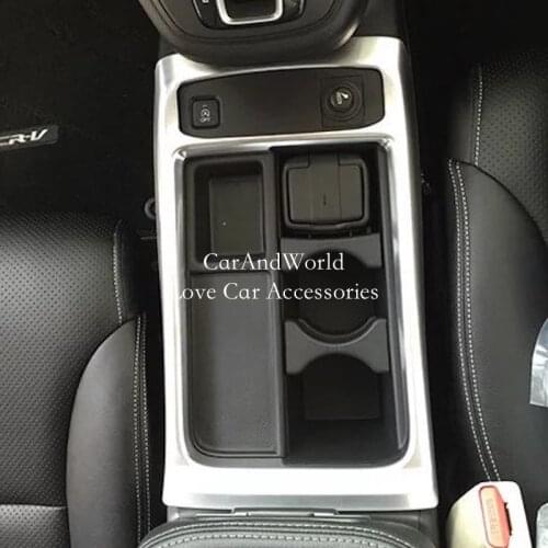 For Honda CR-V CRV 2012-2016 Front Water Cup Holder Storage Frame Cover Protector Decoration Trims Car Interior Accessories