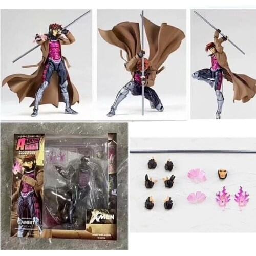 17cm X-MAN Amazing Yamaguchi Revoltecher Series NO.012 GAMBIT Action Figure PVC Collection Toy Model Doll Gift