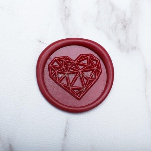 Geometric heart Wax Seal Stamp, wedding stamp, invitation seals,Scrapbooking stamp