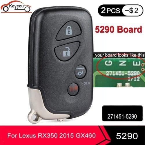 KEYECU for Lexus RX350 2015 GX460 2010 2011 2012 2013 2014 2015 2016 2017 2018 2019 Smart Remote Key Fob HYQ14ACX 271451-5290