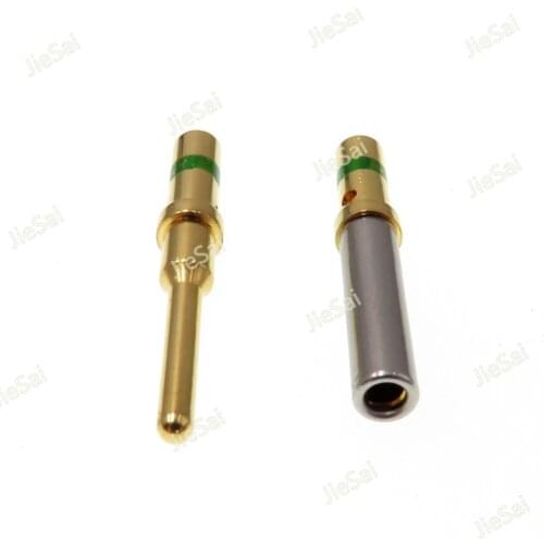 50/100Pcs DT Series Pin Socket 0460-215-1631 0462-209-1631 Gold Plated Stainless Steel 16-20AWG Deutsch Crimp Solid Terminal
