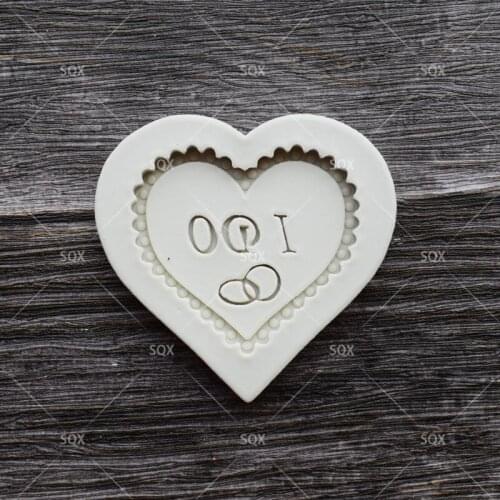 Font Lace Heart Shape Fondant Cake Baking Molds,Moule Silicone,Cake Decorating Tools Pastry Tools Kitchen Accessories SQ16204