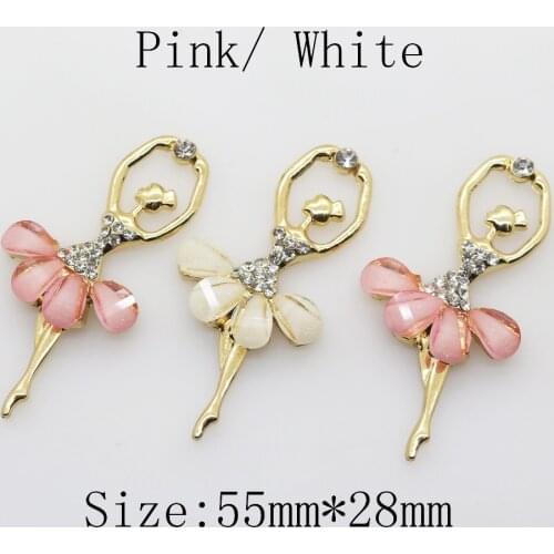 LKERAN 2pcs/lot Crystal Rhinestone Enamel Dancing girl decor for alloy brooch clothing Accessories DIY Craft Jewelry