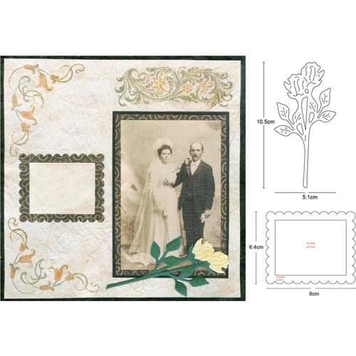 Tree Lace Photo Frame Metal Cutting Dies for DIY Scrapbooking Dies Paper Cards Making Embossing die cut Decorative craft dies