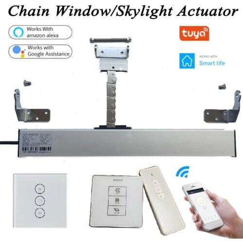 AC DC Motorized Window Actuator Velux window opener Wifi Remote Control Greenhouse Window Opener Automatic Open Close Skylight