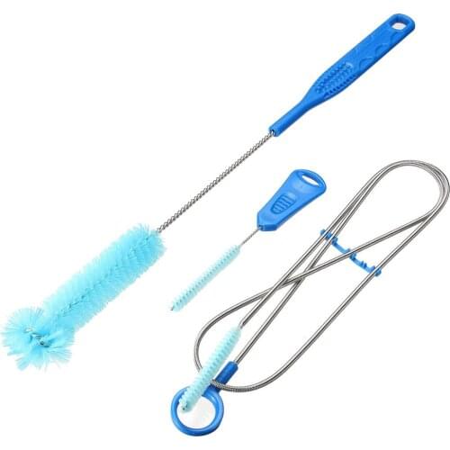 3 in 1 Portable Water Bag Hydration Cleaning Kit Tube Hose Sucker Brush Tool Set