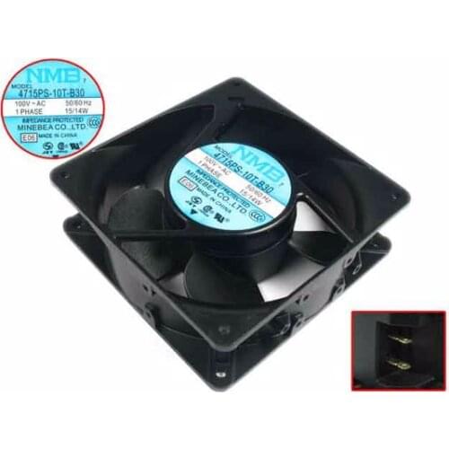 NMB-MAT 4715PS-10T-B30 E06 Server Cooling Cooling Fan AC 100V 15W 120x120x38mm 2-wire