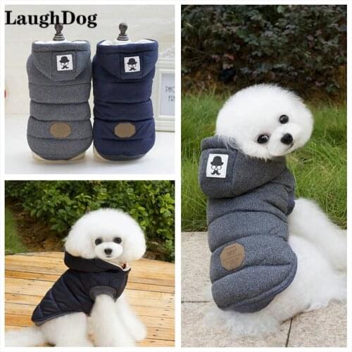 Newest Super High Quality Winter Warm Pet Dog Clothes For Small Dogs Chihuahua Hooded dogs Coat Jackets Thick Cotton Clothing