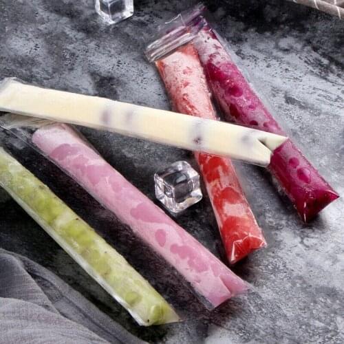 50Pcs Disposable Ice Popsicle Mold Bags BPA Free Freezer Tubes With Zip Seals