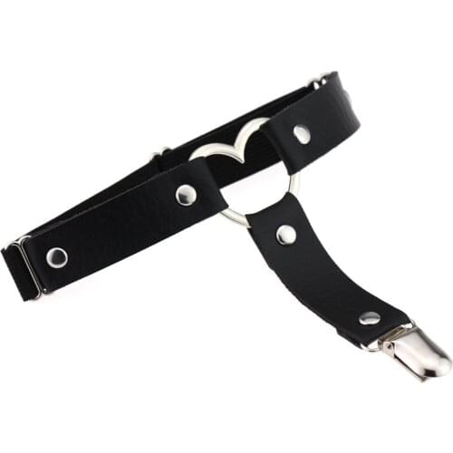 1 Piece Women Sexy Lingerie Garters Adjustable Suspender Leather Garter Belt with Alloy Buckle for Stocking Exotic Accesories