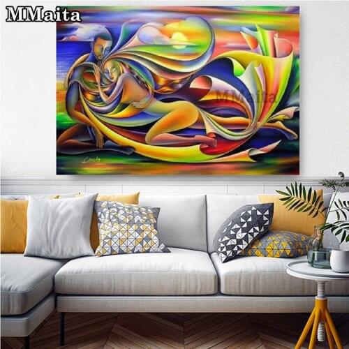 Full Square Round Drill 5D DIY Diamond Painting Abstract couple pattern diamond Embroidery Cross Stitch Needlework 5D GG5632