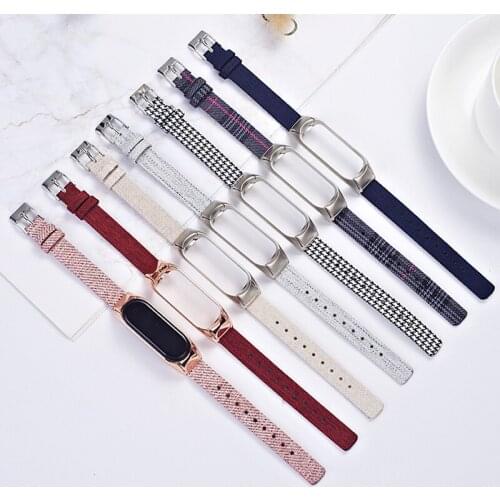 For xiaomi band 2 3 4 5 Newest Nylon watch band strap watch bands miband 5 metal case casing strap