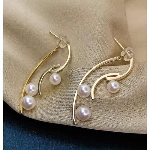 New Arrival 925 Sterling Silver Earrings Fashion Earrings Settings Findings Jewelry Parts Fittings for Edison Pearls