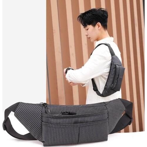 Trend Men Waist Pack Street Style Chest Pouch Nylon Belt Bags Multi-Function Crossbody Bag Boy Phone Pouch Purse Fanny Pack