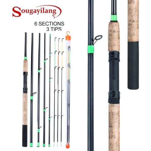 Sougayilang 3.0M 3.3M 3.6M Cork Handle Feeder Spinning Fishing Rod L M H Power Feeder Fishing Rod Carp Feeder Pole De Pesca