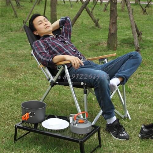 Outdoor Ultra-light Folding Deck Chair Camping Beach Chair Fishing Chair Lunch Break Chair Aluminum Alloy Folding Chair