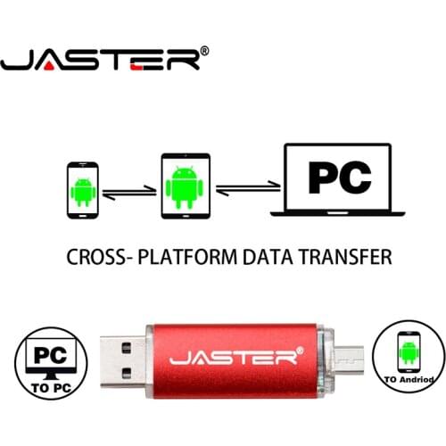 JASTER OTG 2.0 USB Flash Drive 128GB 64GB 32GB 16GB 8GB 4GB fast Speed Pen Drive for Android/PC Over 10 PCS Free Custom Logo