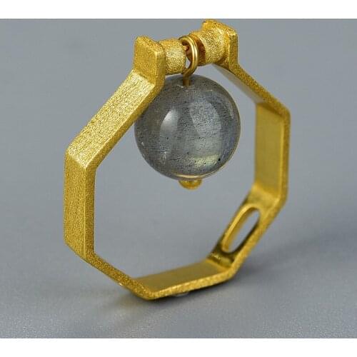 Rotatable Silver Women Ring Set 925 Sterling Silver Natural Lapis Lazuli Rings S925 DIY Spinner Dual Function Birthday Rings