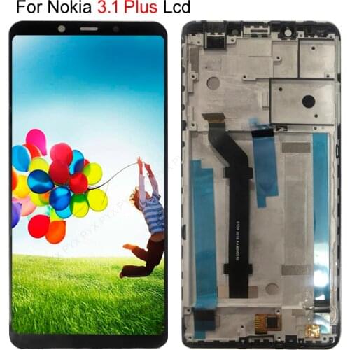 6.0" LCD For Nokia 3.1 Plus lcd with frame TA-1118 TA-1104 TA-1125 TA-1117 TA-1113 TA-1115 LCD Display Touch Screen Digitizer