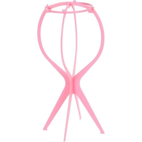 Adjustable Wig Stands Plastic Hat Display Wig Head Holders 25x33cm Portable Folding 1PC Wig Stand Hair Tool For Salon/Home Use