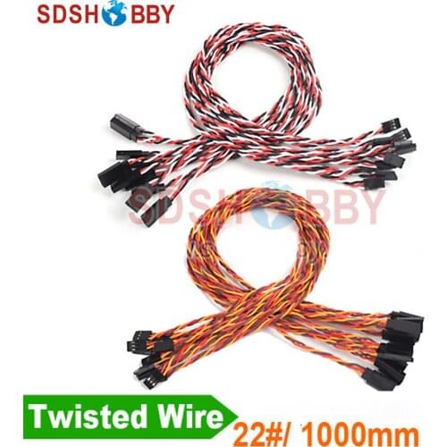 10Pcs*Heavy Duty 22# /22AWG Servo Twisted Wire 1000mm