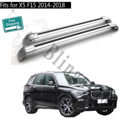 2Pcs Fits for B.MW X5 F15 2014-2018 Crossbar Cross Bar Roof Rail Roof Rack Lockbal Baggage rack Luggage Carrier Adjustab
