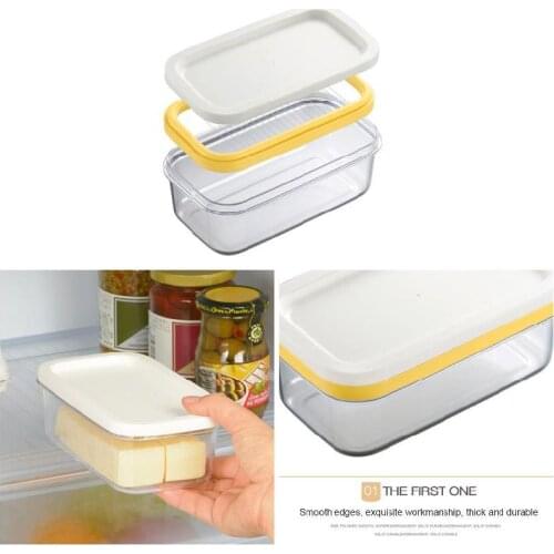2 in 1 Butter Slicer Saver Keeper Case Butter Container Storage with Lid FU