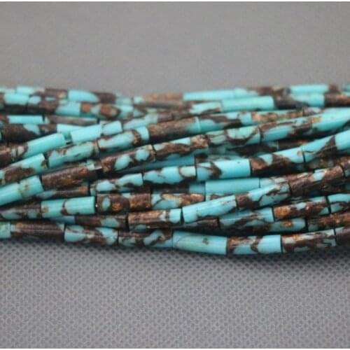 4x14mm Cingesto Natural Auqa Jaspers GemsStone Beads for Jewelry Making, 2Strands Women Fashion Necklace DIY Making Accessories