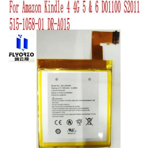 Original New High Quality 890mAh MC-265360 Battery For Amazon Kindle 4 5 6 515-1058-01 D01100 S2011-001-S DR-A015 Mobile Phone
