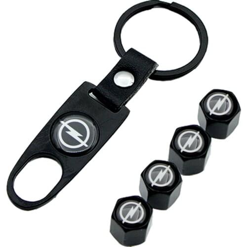 Auto Black Wheel Tire Air Valve Caps Case for Opel Astra H G J Insignia Car Logo Keychain Accessories wheel Decorative Ornaments